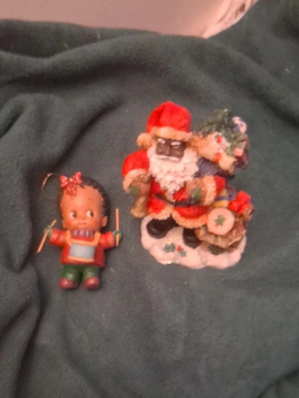 Red and White Santa Figurine Holiday Decor
